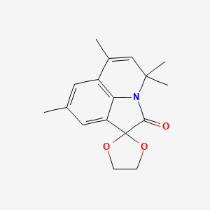 molecular formula C17H19NO3 B4416101 4',4',6',8'-tetramethyl-4'H-spiro[1,3-dioxolane-2,1'-pyrrolo[3,2,1-ij]quinolin]-2'-one 