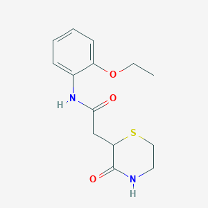 molecular formula C14H18N2O3S B4416119 N-(2-ethoxyphenyl)-2-(3-oxothiomorpholin-2-yl)acetamide 