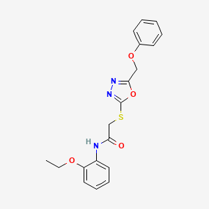 molecular formula C19H19N3O4S B4416127 N-(2-ethoxyphenyl)-2-{[5-(phenoxymethyl)-1,3,4-oxadiazol-2-yl]thio}acetamide 