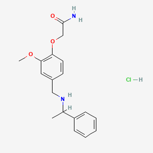 molecular formula C18H23ClN2O3 B4416154 2-(2-methoxy-4-{[(1-phenylethyl)amino]methyl}phenoxy)acetamide hydrochloride 