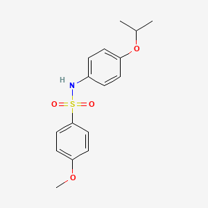 molecular formula C16H19NO4S B4416313 N-(4-isopropoxyphenyl)-4-methoxybenzenesulfonamide 