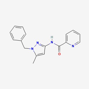 molecular formula C17H16N4O B4416338 N-(1-benzyl-5-methyl-1H-pyrazol-3-yl)pyridine-2-carboxamide 