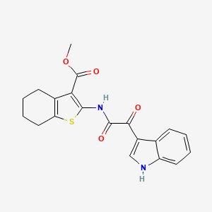 molecular formula C20H18N2O4S B4416355 METHYL 2-[2-(1H-INDOL-3-YL)-2-OXOACETAMIDO]-4,5,6,7-TETRAHYDRO-1-BENZOTHIOPHENE-3-CARBOXYLATE 