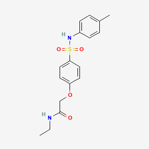 molecular formula C17H20N2O4S B4416398 N-ethyl-2-(4-{[(4-methylphenyl)amino]sulfonyl}phenoxy)acetamide 