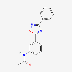 molecular formula C16H13N3O2 B4416402 N-[3-(3-phenyl-1,2,4-oxadiazol-5-yl)phenyl]acetamide 