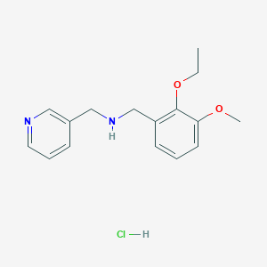 molecular formula C16H21ClN2O2 B4416411 N-[(2-ethoxy-3-methoxyphenyl)methyl]-1-pyridin-3-ylmethanamine;hydrochloride 
