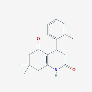 molecular formula C18H21NO2 B4416611 7,7-dimethyl-4-(2-methylphenyl)-4,6,7,8-tetrahydroquinoline-2,5(1H,3H)-dione 
