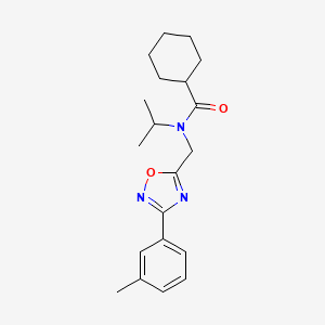 molecular formula C20H27N3O2 B4416632 N-{[3-(3-methylphenyl)-1,2,4-oxadiazol-5-yl]methyl}-N-(propan-2-yl)cyclohexanecarboxamide 