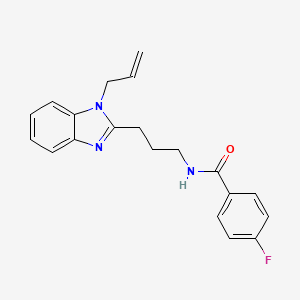 molecular formula C20H20FN3O B4416640 N-[3-(1-allyl-1H-benzimidazol-2-yl)propyl]-4-fluorobenzamide 