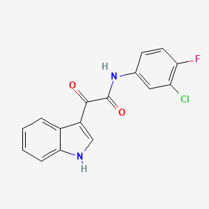 molecular formula C16H10ClFN2O2 B4416688 N-(3-chloro-4-fluorophenyl)-2-(1H-indol-3-yl)-2-oxoacetamide 