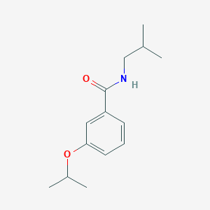molecular formula C14H21NO2 B4416727 N-isobutyl-3-isopropoxybenzamide 