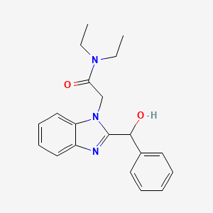 molecular formula C20H23N3O2 B4416749 N~1~,N~1~-DIETHYL-2-{2-[HYDROXY(PHENYL)METHYL]-1H-1,3-BENZIMIDAZOL-1-YL}ACETAMIDE 