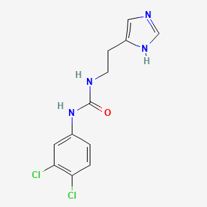 molecular formula C12H12Cl2N4O B4416817 N-(3,4-dichlorophenyl)-N'-[2-(1H-imidazol-4-yl)ethyl]urea 