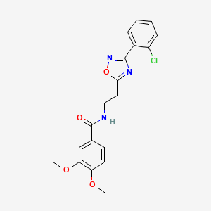 molecular formula C19H18ClN3O4 B4416832 N-[2-[3-(2-chlorophenyl)-1,2,4-oxadiazol-5-yl]ethyl]-3,4-dimethoxybenzamide 