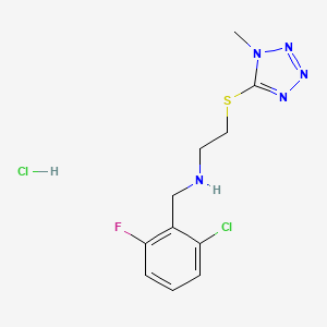 molecular formula C11H14Cl2FN5S B4417002 N-(2-chloro-6-fluorobenzyl)-2-[(1-methyl-1H-tetrazol-5-yl)thio]ethanamine hydrochloride 