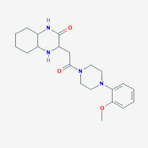 molecular formula C21H30N4O3 B4417040 3-{2-[4-(2-methoxyphenyl)piperazin-1-yl]-2-oxoethyl}octahydroquinoxalin-2(1H)-one 