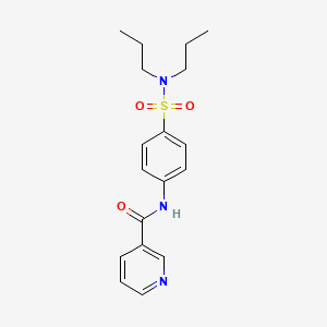 molecular formula C18H23N3O3S B4417056 N-[4-(dipropylsulfamoyl)phenyl]pyridine-3-carboxamide 