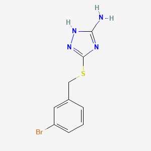 molecular formula C9H9BrN4S B4417064 5-[(3-bromobenzyl)thio]-4H-1,2,4-triazol-3-amine 