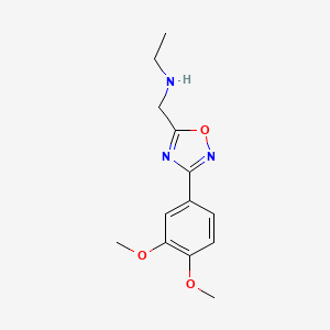 molecular formula C13H17N3O3 B4417069 N-{[3-(3,4-dimethoxyphenyl)-1,2,4-oxadiazol-5-yl]methyl}ethanamine 