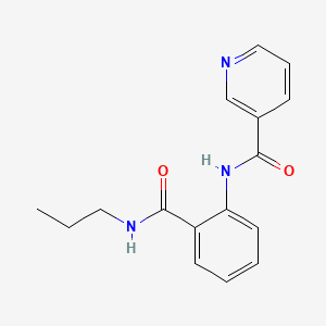 molecular formula C16H17N3O2 B4417091 N-[2-(propylcarbamoyl)phenyl]pyridine-3-carboxamide 
