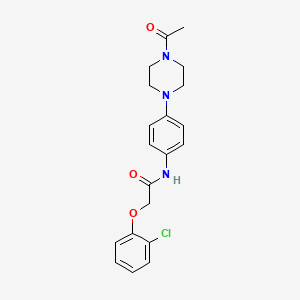 molecular formula C20H22ClN3O3 B4417224 N-[4-(4-acetylpiperazin-1-yl)phenyl]-2-(2-chlorophenoxy)acetamide 