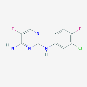 molecular formula C11H9ClF2N4 B4417254 N~2~-(3-chloro-4-fluorophenyl)-5-fluoro-N~4~-methyl-2,4-pyrimidinediamine 