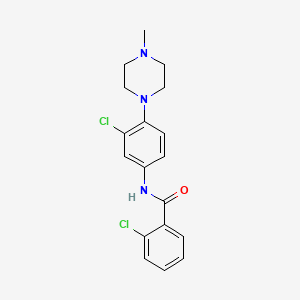 molecular formula C18H19Cl2N3O B4417259 2-chloro-N-[3-chloro-4-(4-methylpiperazin-1-yl)phenyl]benzamide 