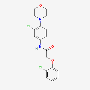 molecular formula C18H18Cl2N2O3 B4417283 N-[3-chloro-4-(4-morpholinyl)phenyl]-2-(2-chlorophenoxy)acetamide 