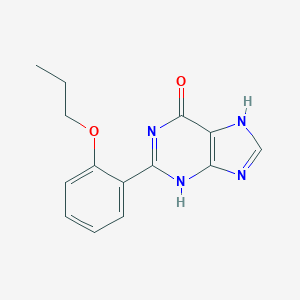 molecular formula C14H14N4O2 B044174 2-(2-Propoxyphenyl)-6-purinone CAS No. 119409-07-3