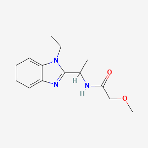 molecular formula C14H19N3O2 B4417406 N-[1-(1-ethyl-1H-benzimidazol-2-yl)ethyl]-2-methoxyacetamide 