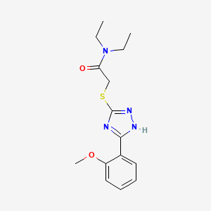 molecular formula C15H20N4O2S B4417476 N,N-diethyl-2-{[5-(2-methoxyphenyl)-1H-1,2,4-triazol-3-yl]thio}acetamide 