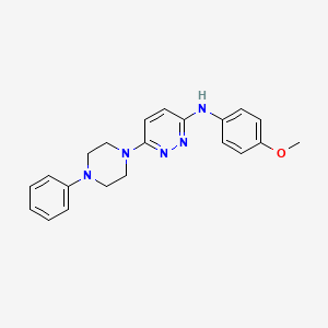 molecular formula C21H23N5O B4417503 N-(4-methoxyphenyl)-6-(4-phenylpiperazin-1-yl)pyridazin-3-amine 