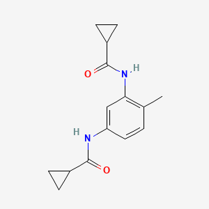 molecular formula C15H18N2O2 B4417511 N,N'-(4-methyl-1,3-phenylene)dicyclopropanecarboxamide 