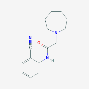 molecular formula C15H19N3O B4417536 2-(azepan-1-yl)-N-(2-cyanophenyl)acetamide 