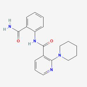 molecular formula C18H20N4O2 B4417600 N-(2-carbamoylphenyl)-2-(piperidin-1-yl)pyridine-3-carboxamide 