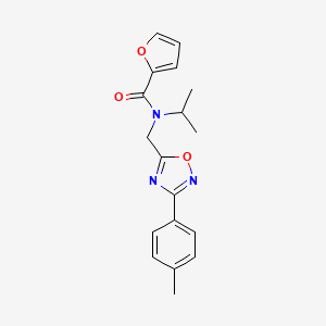 molecular formula C18H19N3O3 B4417707 N-isopropyl-N-{[3-(4-methylphenyl)-1,2,4-oxadiazol-5-yl]methyl}-2-furamide 
