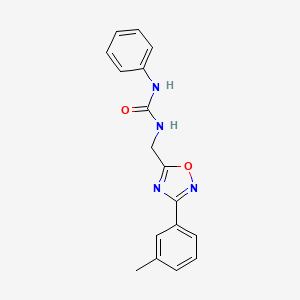 molecular formula C17H16N4O2 B4417710 N-{[3-(3-methylphenyl)-1,2,4-oxadiazol-5-yl]methyl}-N'-phenylurea 