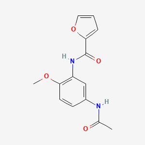 molecular formula C14H14N2O4 B4417838 N-[5-(acetylamino)-2-methoxyphenyl]furan-2-carboxamide 
