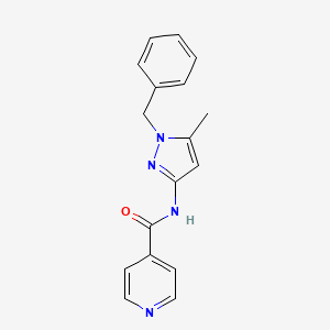 molecular formula C17H16N4O B4417842 N-(1-benzyl-5-methyl-1H-pyrazol-3-yl)pyridine-4-carboxamide 
