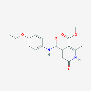 molecular formula C17H20N2O5 B4417876 Methyl 4-[(4-ethoxyphenyl)carbamoyl]-6-hydroxy-2-methyl-4,5-dihydropyridine-3-carboxylate 