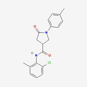 molecular formula C19H19ClN2O2 B4417901 N-(2-chloro-6-methylphenyl)-1-(4-methylphenyl)-5-oxopyrrolidine-3-carboxamide 
