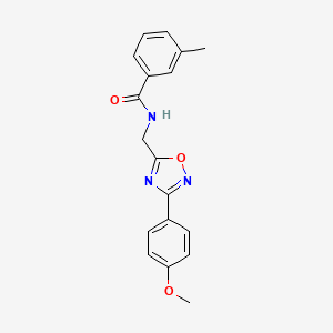 molecular formula C18H17N3O3 B4417932 N-{[3-(4-methoxyphenyl)-1,2,4-oxadiazol-5-yl]methyl}-3-methylbenzamide 