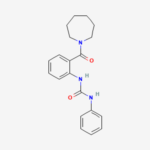 molecular formula C20H23N3O2 B4417946 N-[2-(1-azepanylcarbonyl)phenyl]-N'-phenylurea 