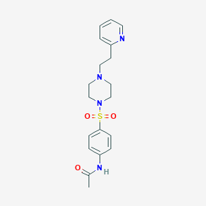 molecular formula C19H24N4O3S B4417974 N-[4-({4-[2-(pyridin-2-yl)ethyl]piperazin-1-yl}sulfonyl)phenyl]acetamide 