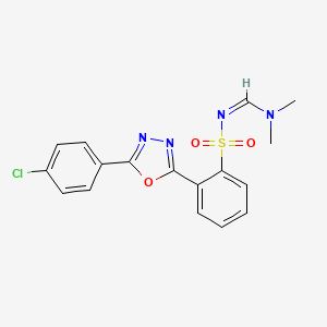 molecular formula C17H15ClN4O3S B4418142 N'-[2-[5-(4-chlorophenyl)-1,3,4-oxadiazol-2-yl]phenyl]sulfonyl-N,N-dimethylmethanimidamide 