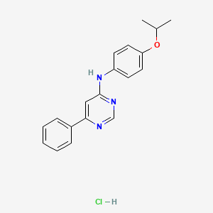 molecular formula C19H20ClN3O B4418178 N-(4-isopropoxyphenyl)-6-phenylpyrimidin-4-amine hydrochloride 