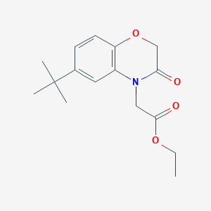 molecular formula C16H21NO4 B4418214 ethyl (6-tert-butyl-3-oxo-2,3-dihydro-4H-1,4-benzoxazin-4-yl)acetate 
