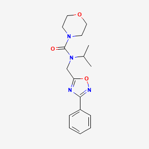 molecular formula C17H22N4O3 B4418254 N-[(3-phenyl-1,2,4-oxadiazol-5-yl)methyl]-N-(propan-2-yl)morpholine-4-carboxamide 