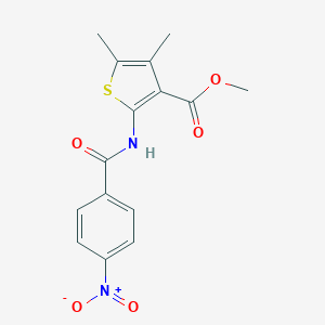 molecular formula C15H14N2O5S B441827 Methyl 4,5-dimethyl-2-(4-nitrobenzamido)thiophene-3-carboxylate CAS No. 543686-55-1