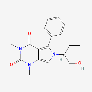 molecular formula C18H21N3O3 B4418276 6-(1-hydroxybutan-2-yl)-1,3-dimethyl-5-phenyl-1H-pyrrolo[3,4-d]pyrimidine-2,4(3H,6H)-dione 
